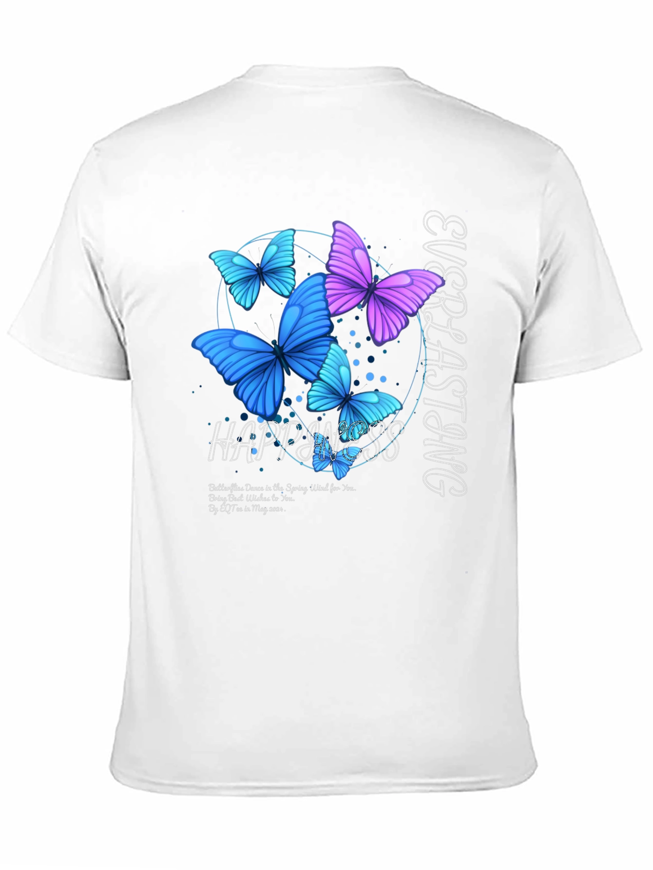 Everlasting Happiness Butterfly Graphic T-Shirt