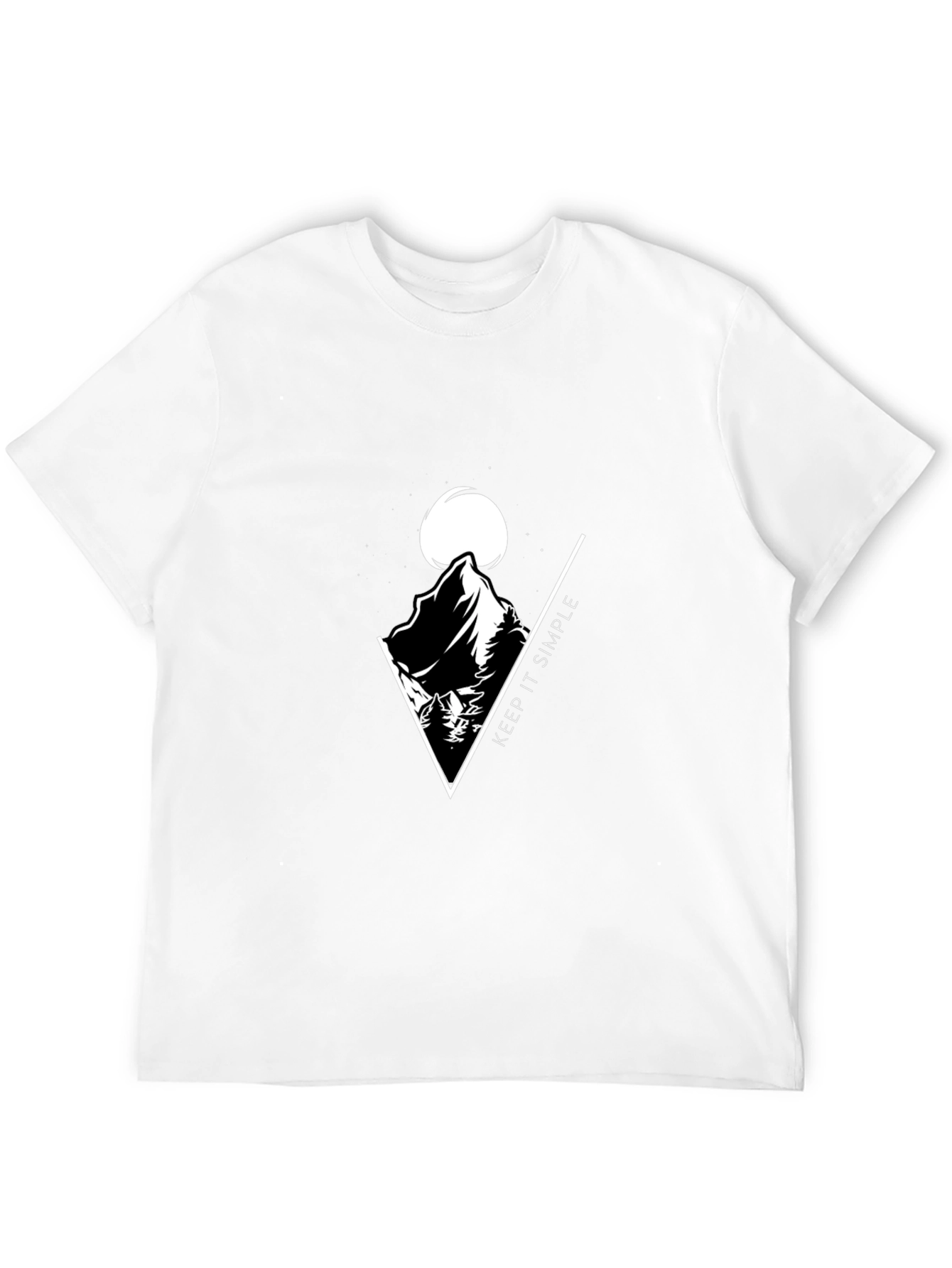Keep It Simple Mountain Graphic Tee - Black