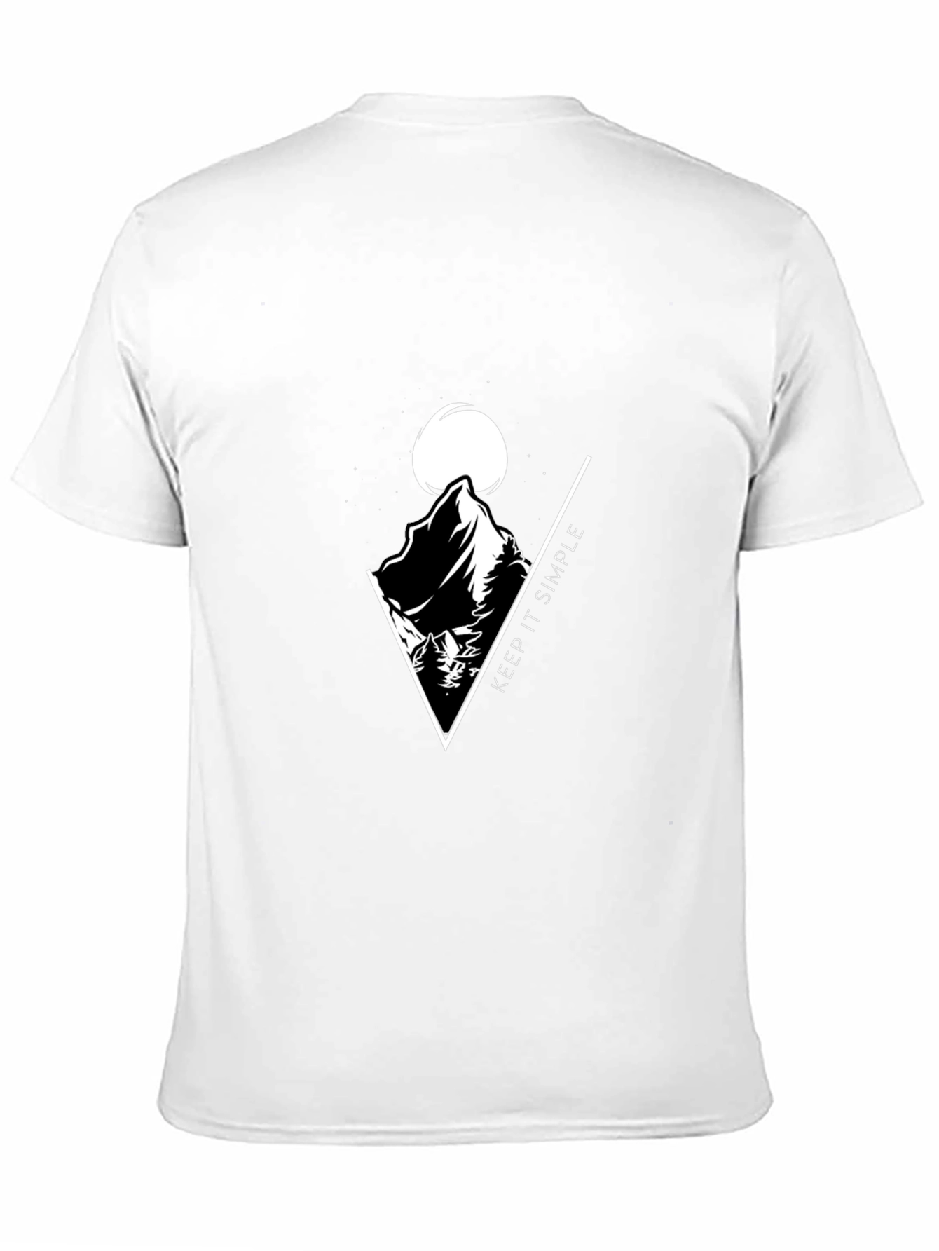 Keep It Simple Mountain Graphic Tee - Black