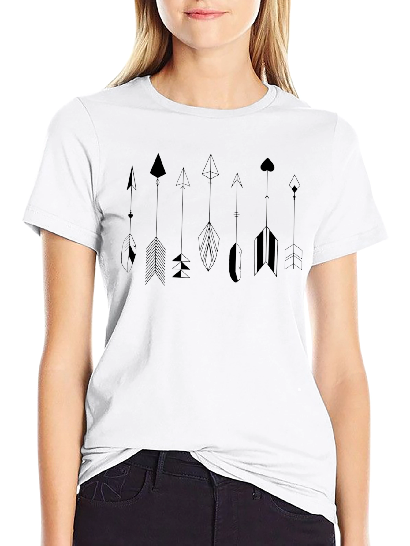 Arrow Graphic Tee - Modern Geometric Design