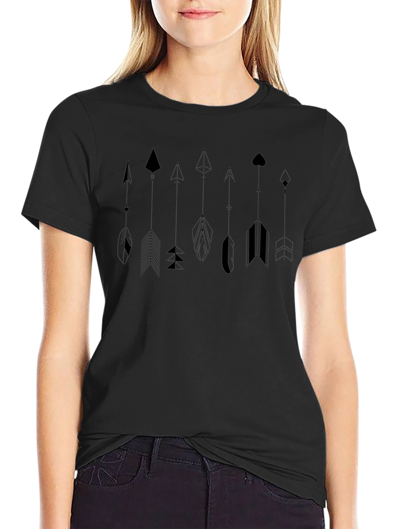 Arrow Graphic Tee - Modern Geometric Design