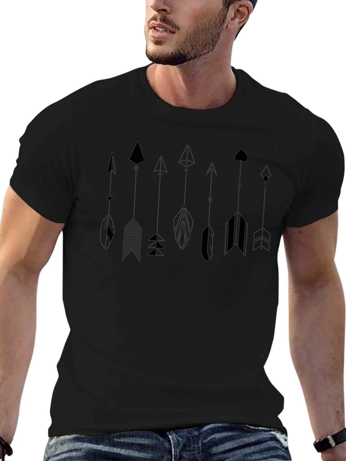 Arrow Graphic Tee - Modern Geometric Design