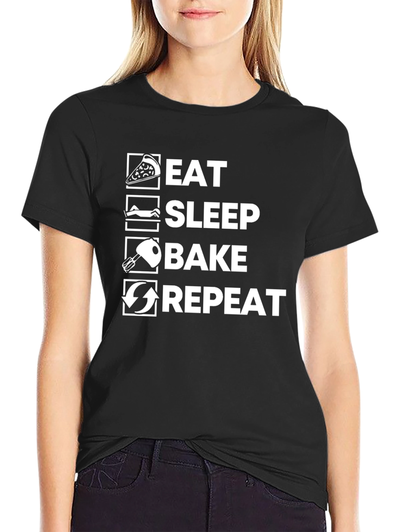 Eat Sleep Bake Repeat T-Shirt Baker Gift