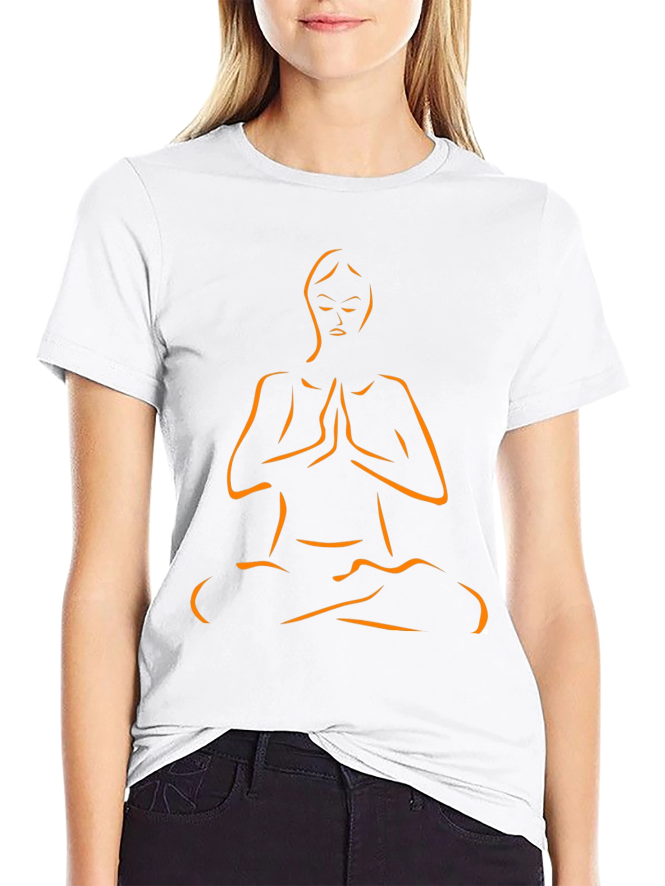 Yoga Pose Graphic T-Shirt - Black