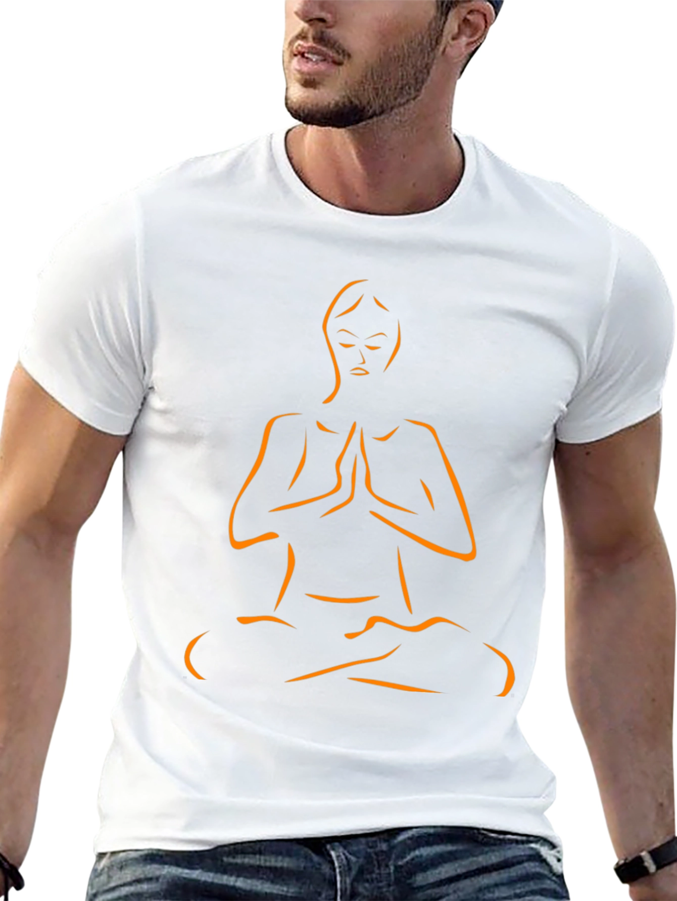 Yoga Pose Graphic T-Shirt - Black