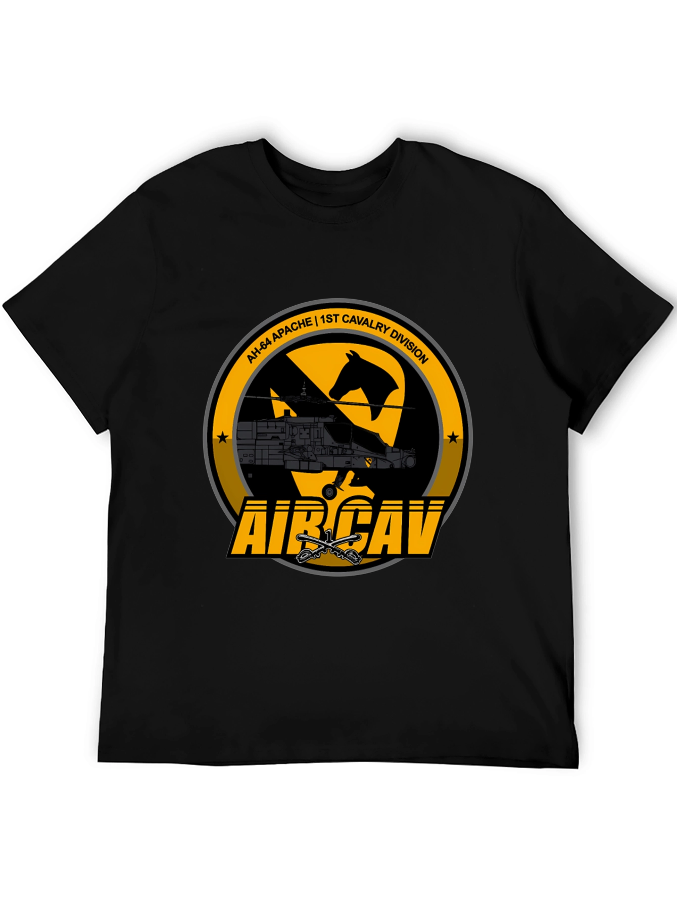1st Cavalry Division AH-64 Apache T-Shirt