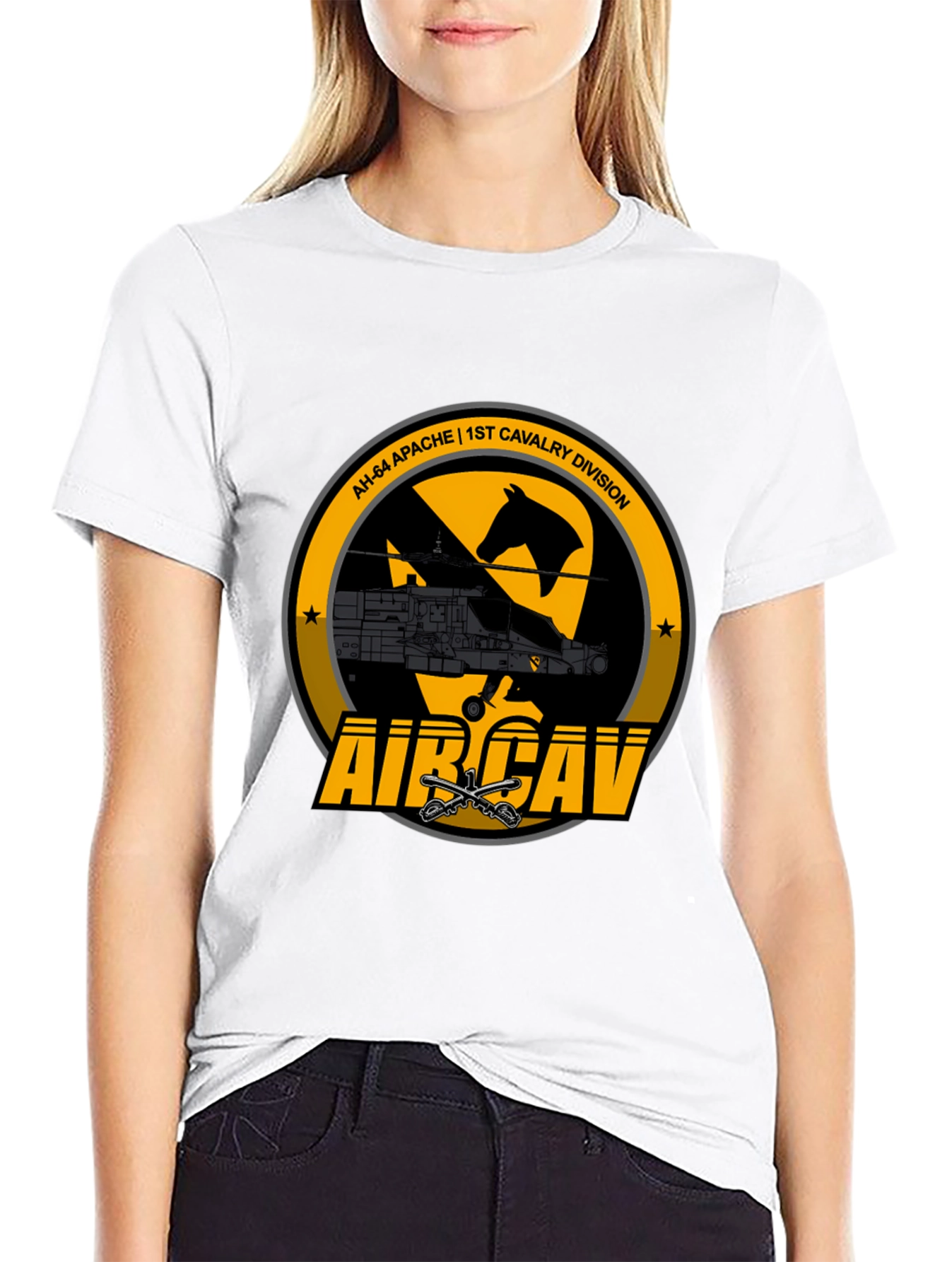 1st Cavalry Division AH-64 Apache T-Shirt
