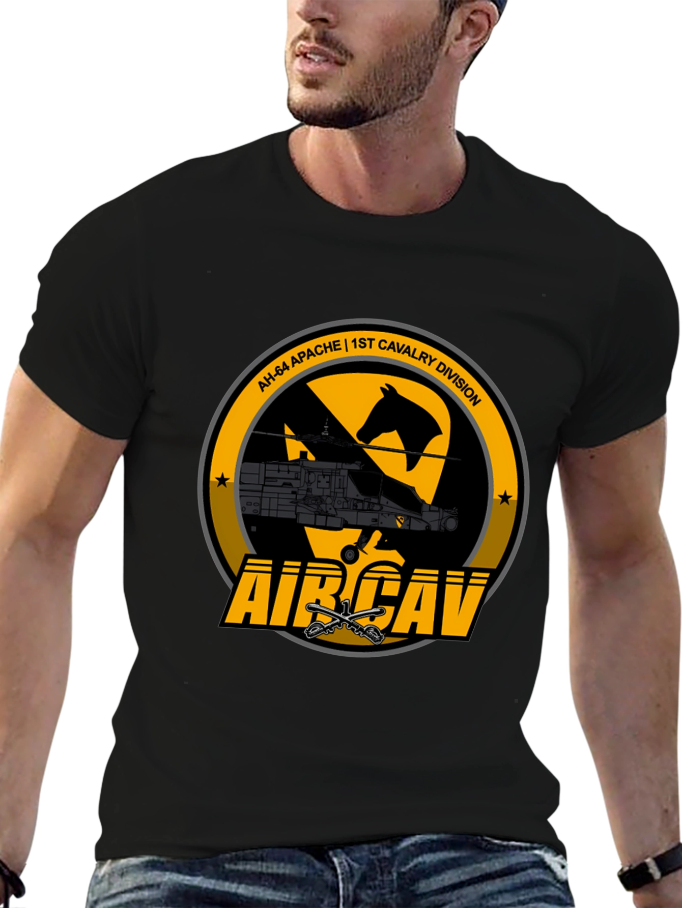 1st Cavalry Division AH-64 Apache T-Shirt
