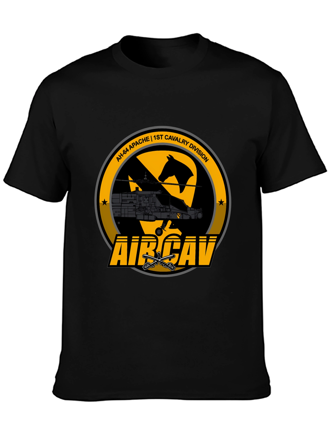 1st Cavalry Division AH-64 Apache T-Shirt
