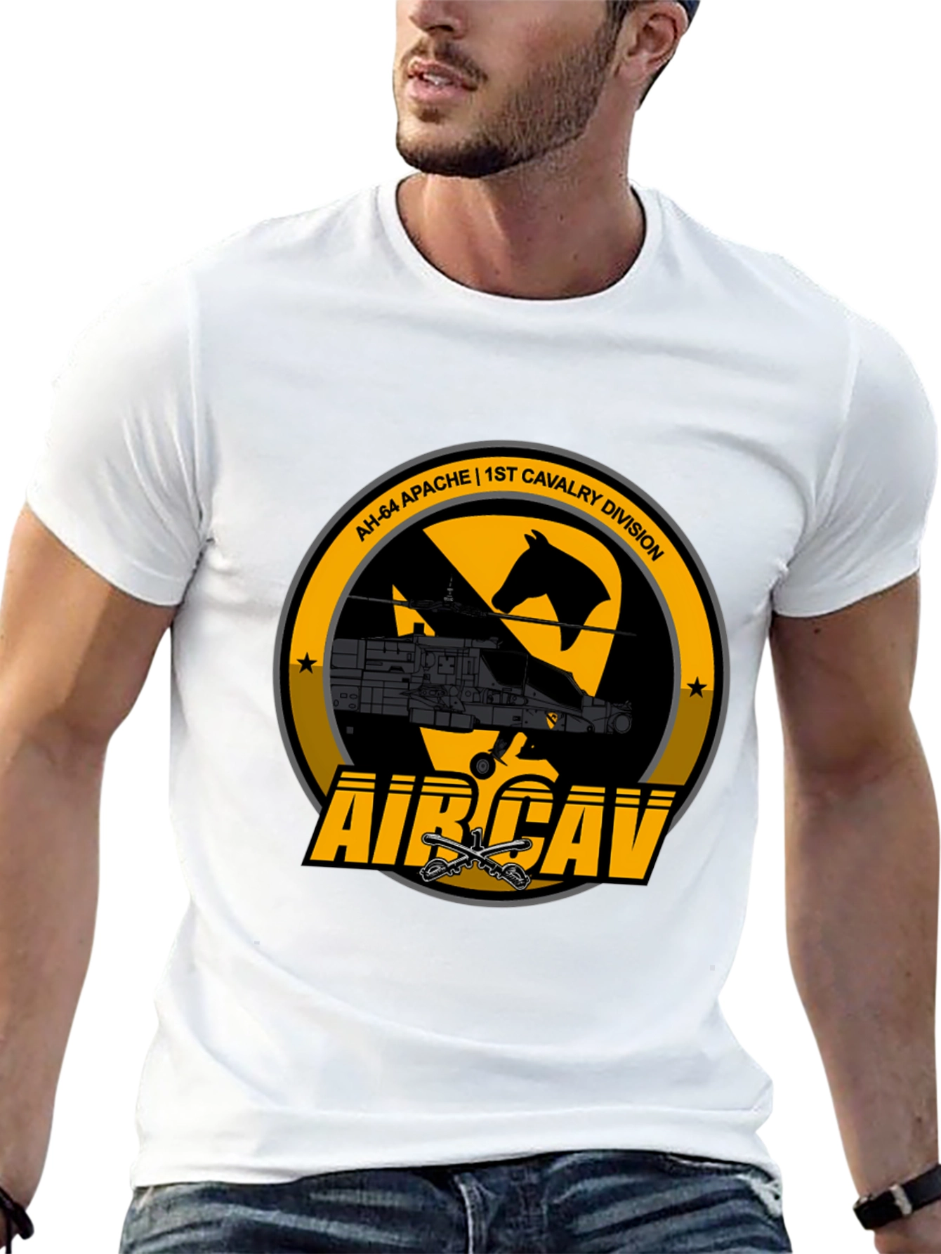 1st Cavalry Division AH-64 Apache T-Shirt