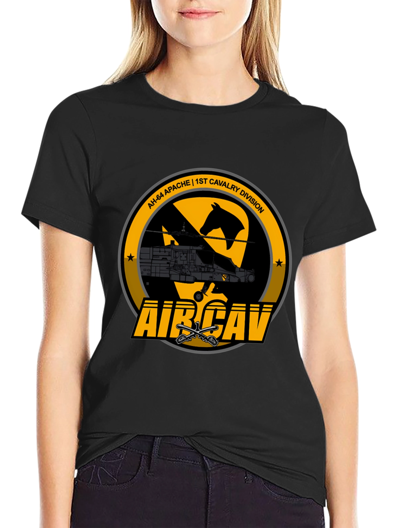 1st Cavalry Division AH-64 Apache T-Shirt