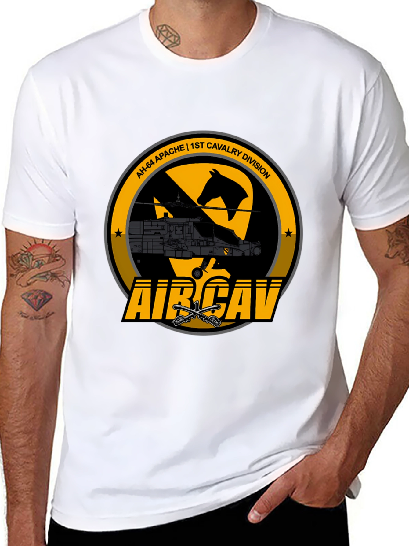1st Cavalry Division AH-64 Apache T-Shirt