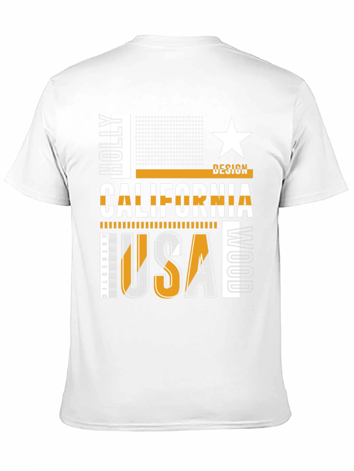 California USA Graphic Print Black T-Shirt
