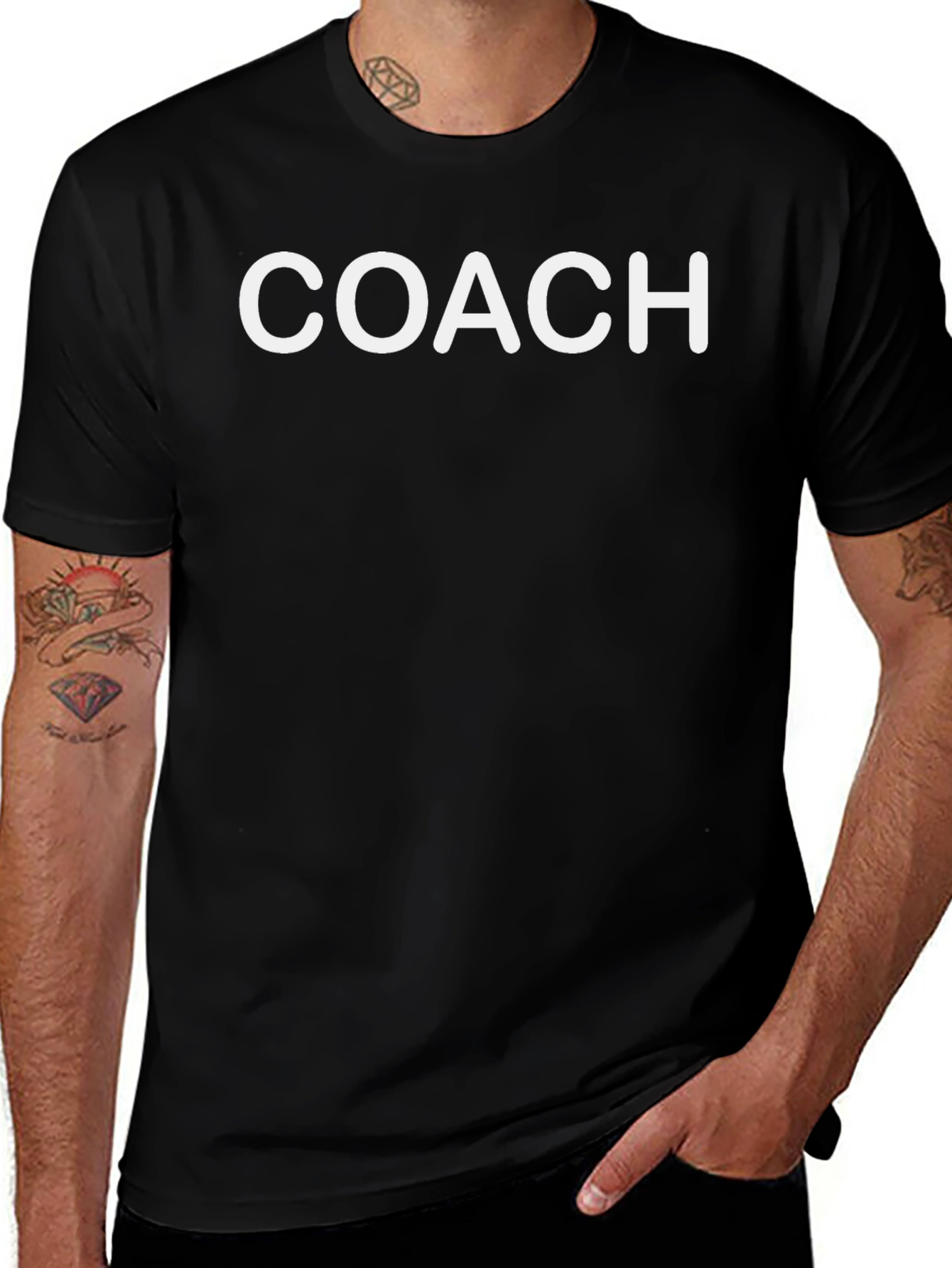 Mens Black Coach Graphic T-Shirt