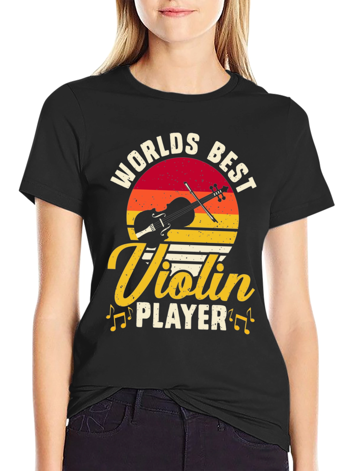 Worlds Best Violin Player Graphic Tee - Black