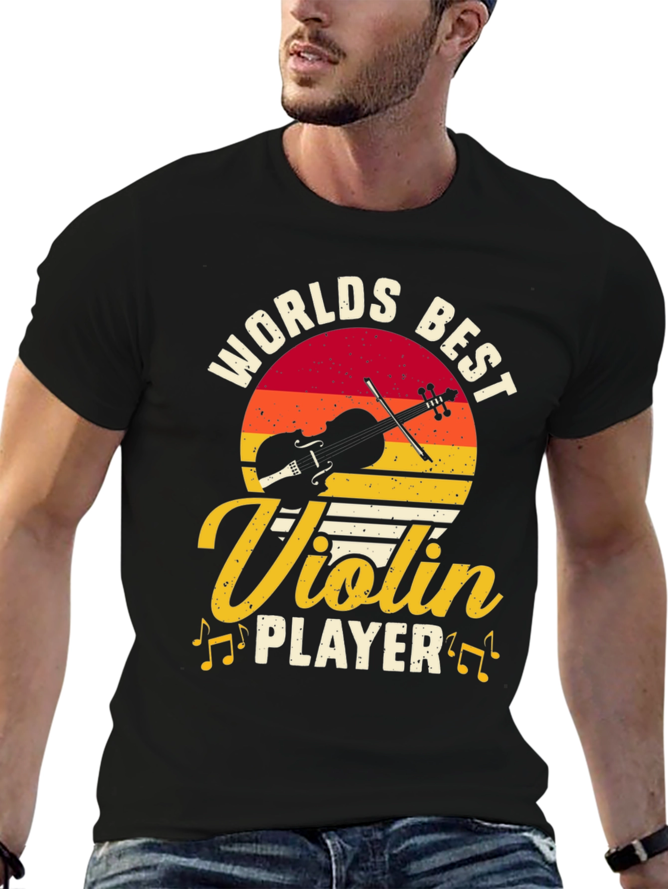 Worlds Best Violin Player Graphic Tee - Black