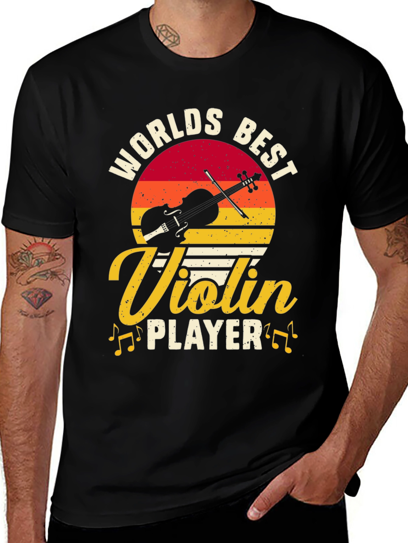 Worlds Best Violin Player Graphic Tee - Black