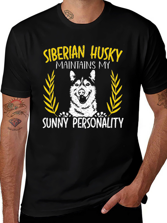 Siberian Husky Sunny Personality T-Shirt