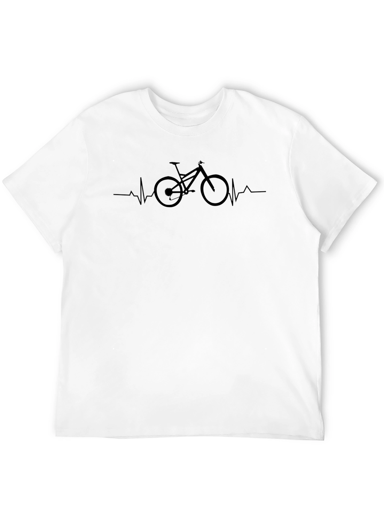 Bike Heartbeat Graphic Tee - Black