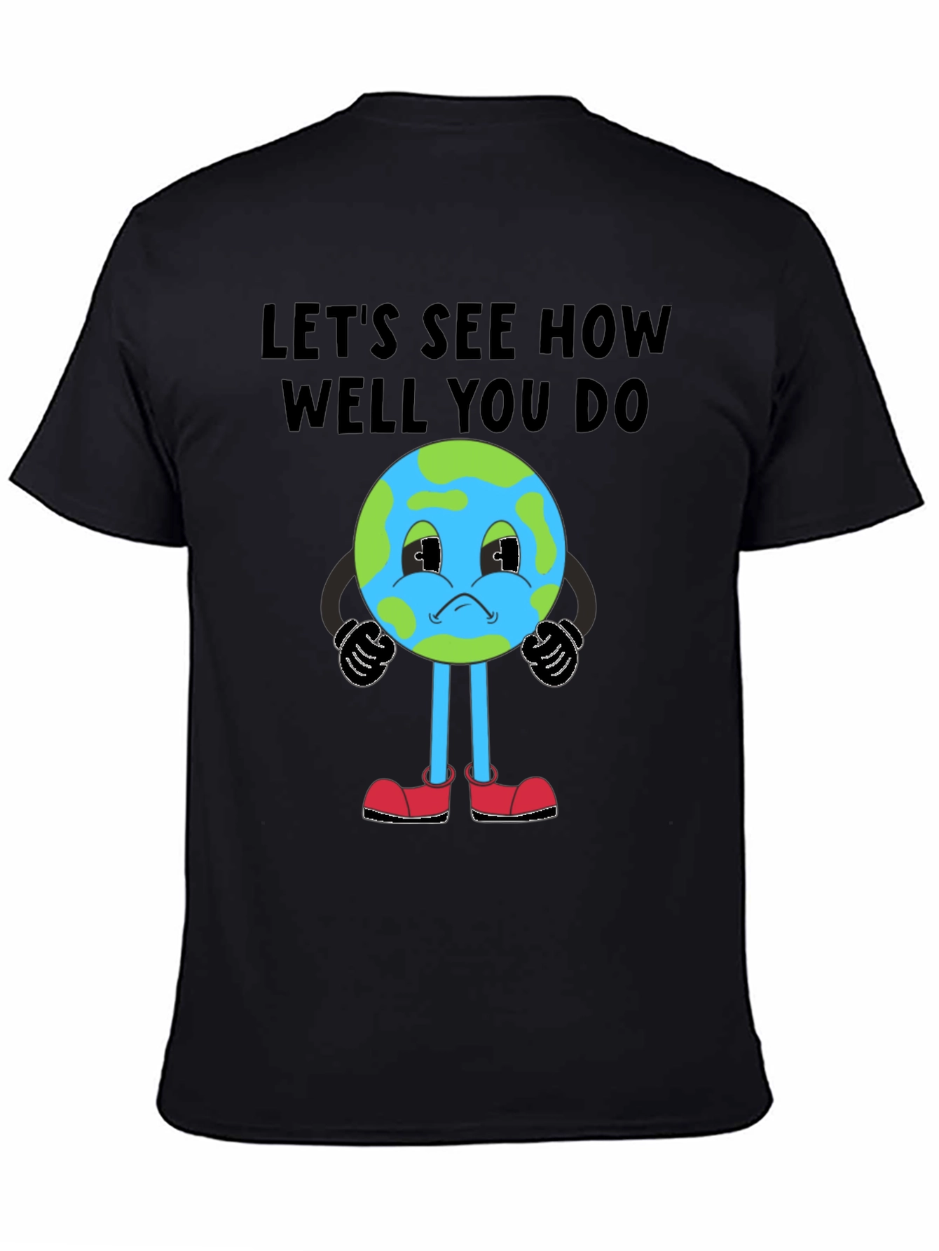 Cartoon Earth Graphic T-Shirt