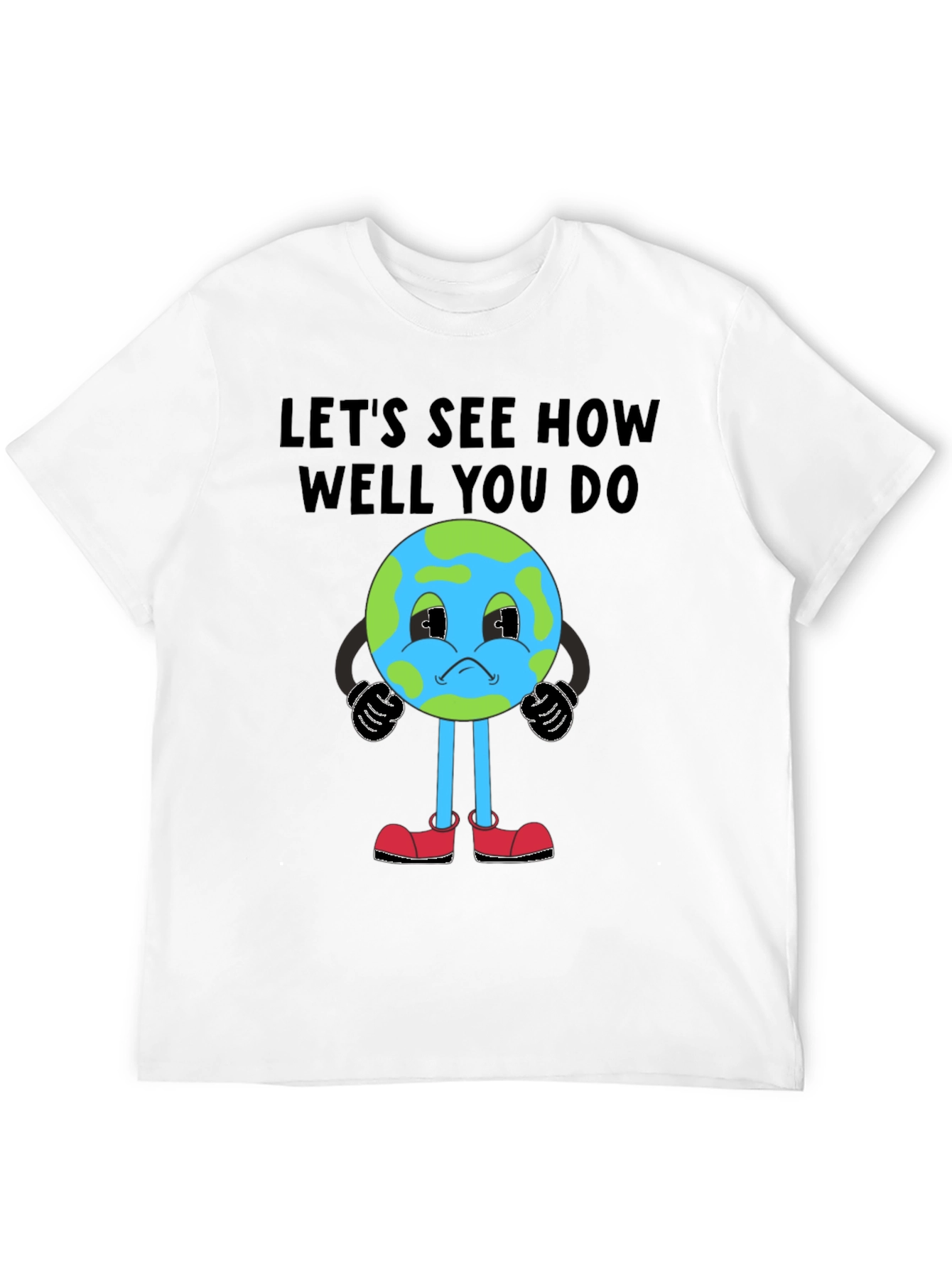 Cartoon Earth Graphic T-Shirt