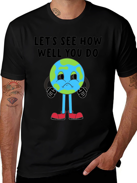 Cartoon Earth Graphic T-Shirt