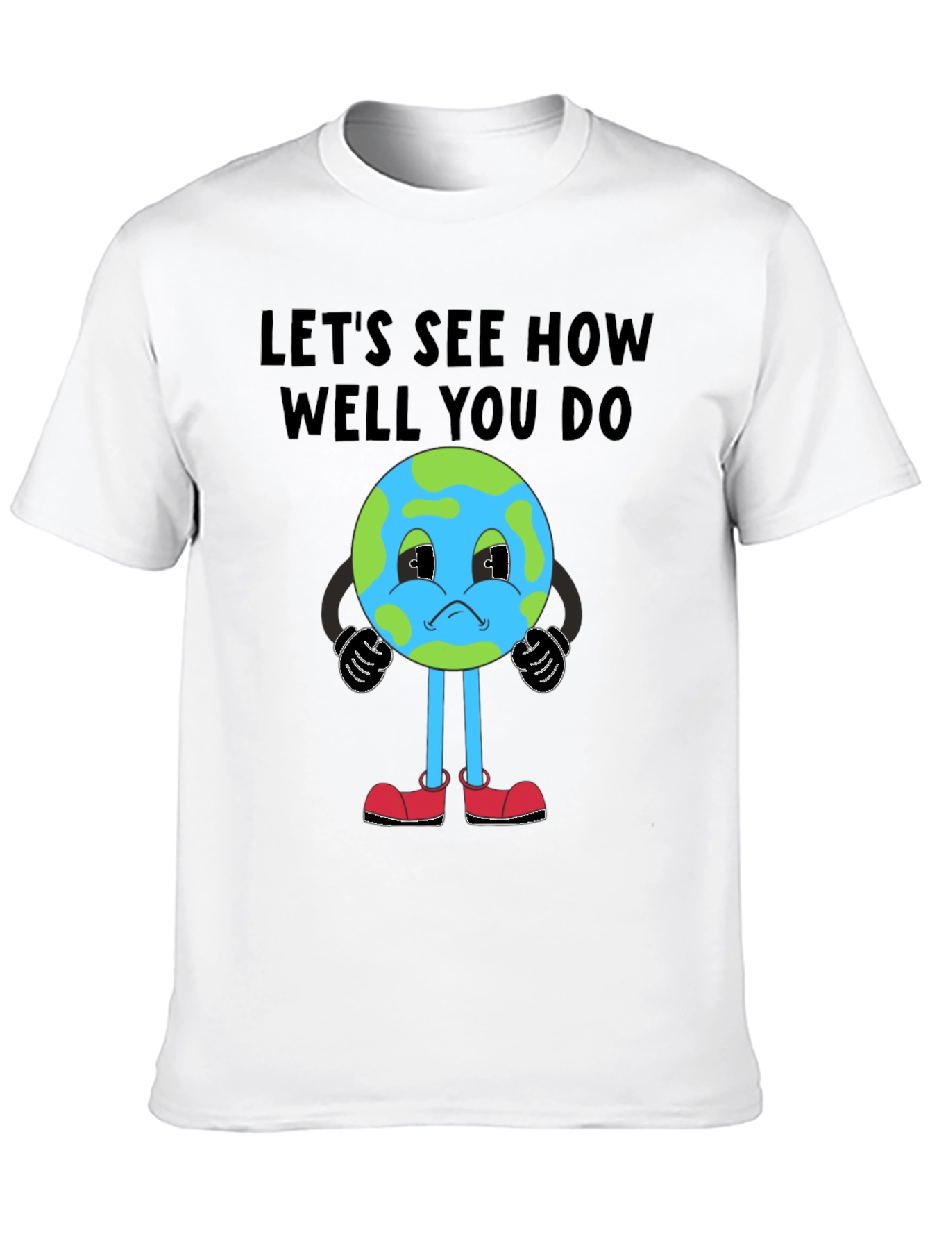 Cartoon Earth Graphic T-Shirt