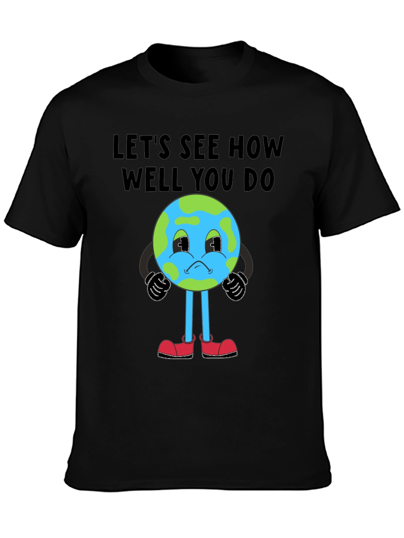 Cartoon Earth Graphic T-Shirt