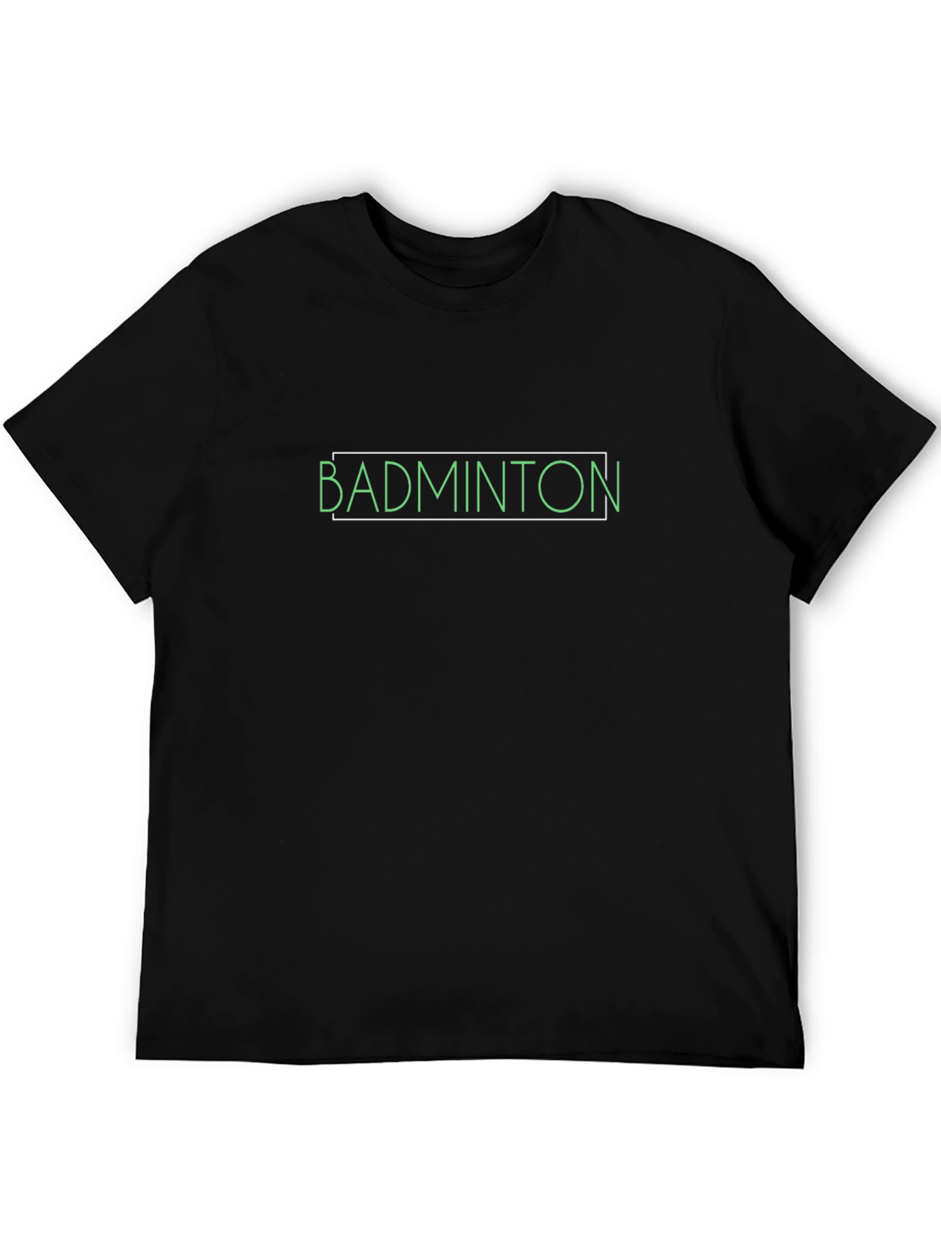 Badminton Graphic Tee - Black Cotton T-Shirt