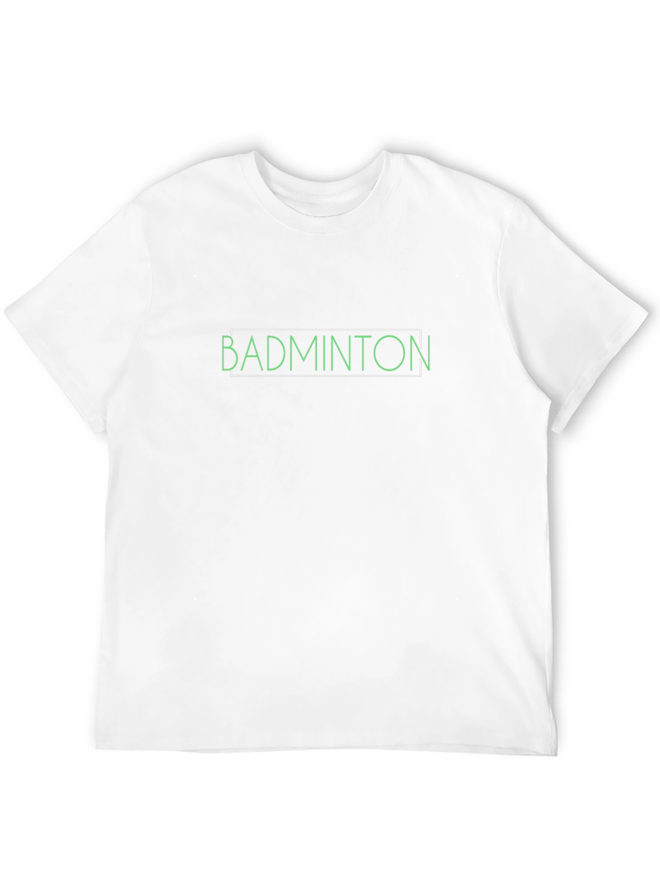 Badminton Graphic Tee - Black Cotton T-Shirt