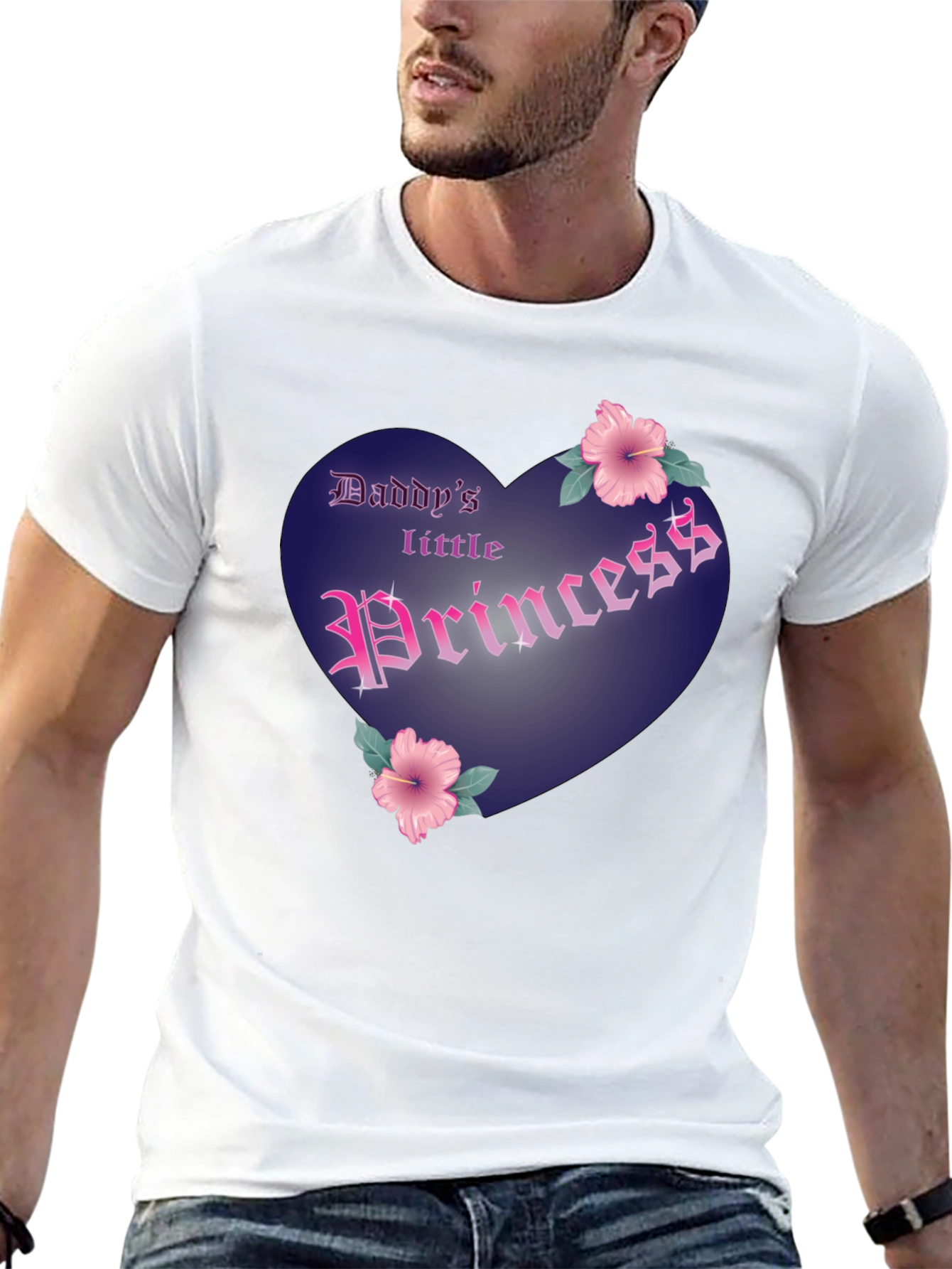 Daddys Little Princess Graphic Tee - Black Cotton Shirt