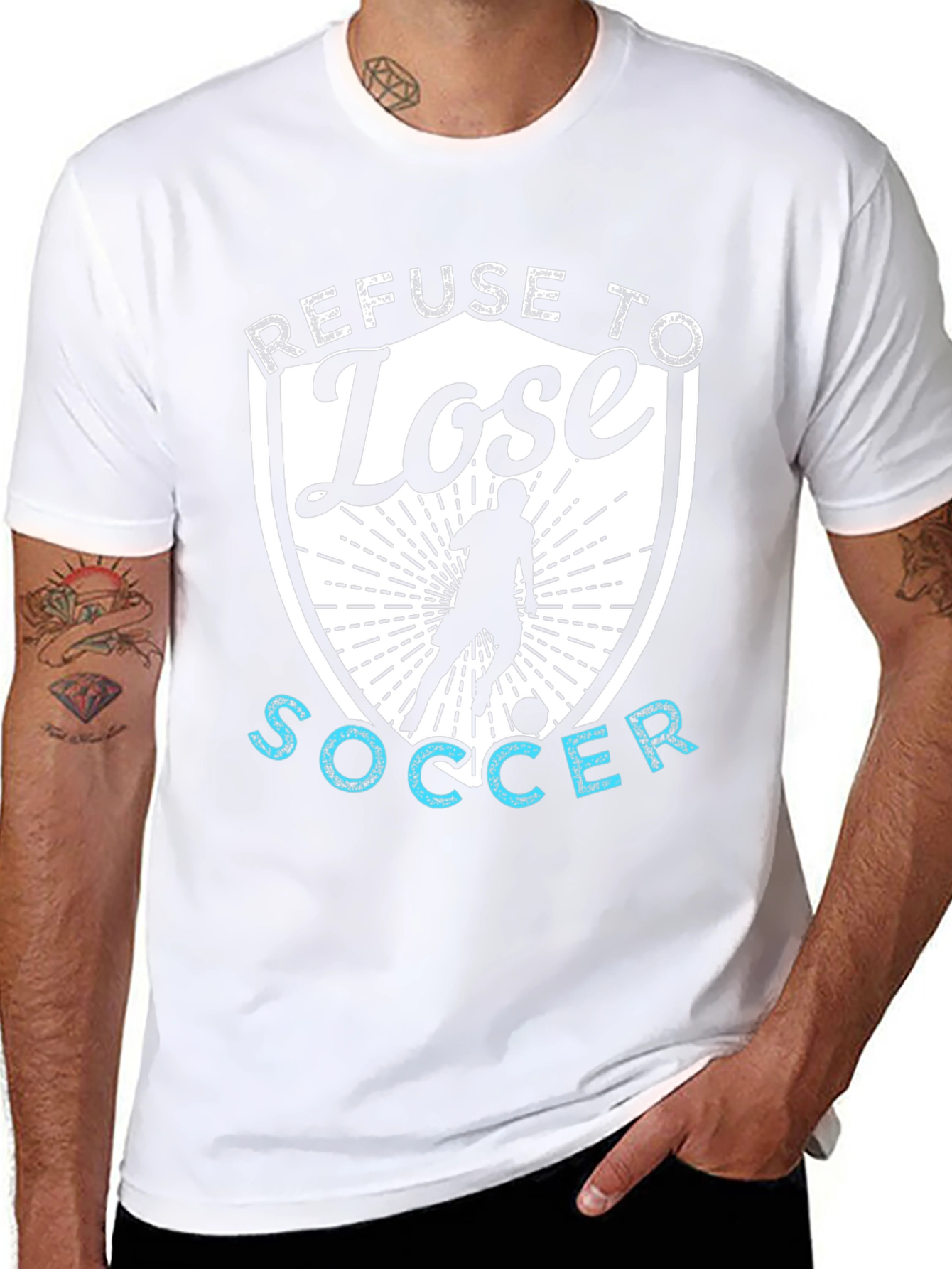 Refuse To Lose Soccer Graphic T-Shirt