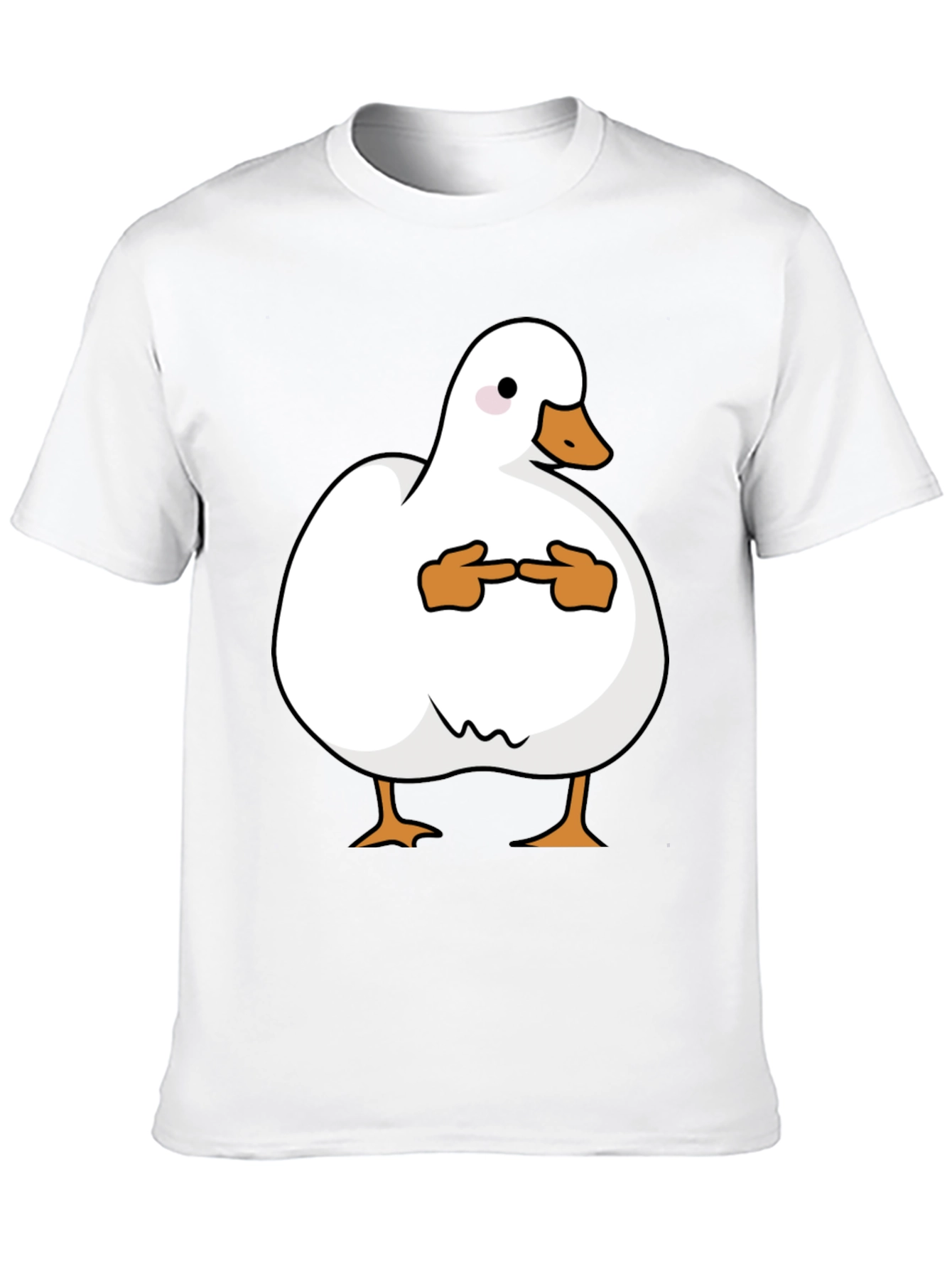 Shy Duck Graphic Tee - Funny Cute Duck T-Shirt