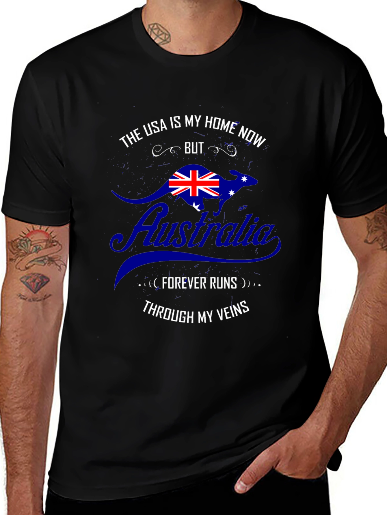 Australia Pride T-Shirt: USA Home Aussie Roots