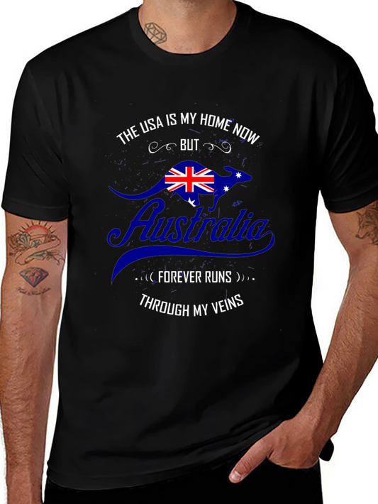 Australia Pride T-Shirt: USA Home Aussie Roots
