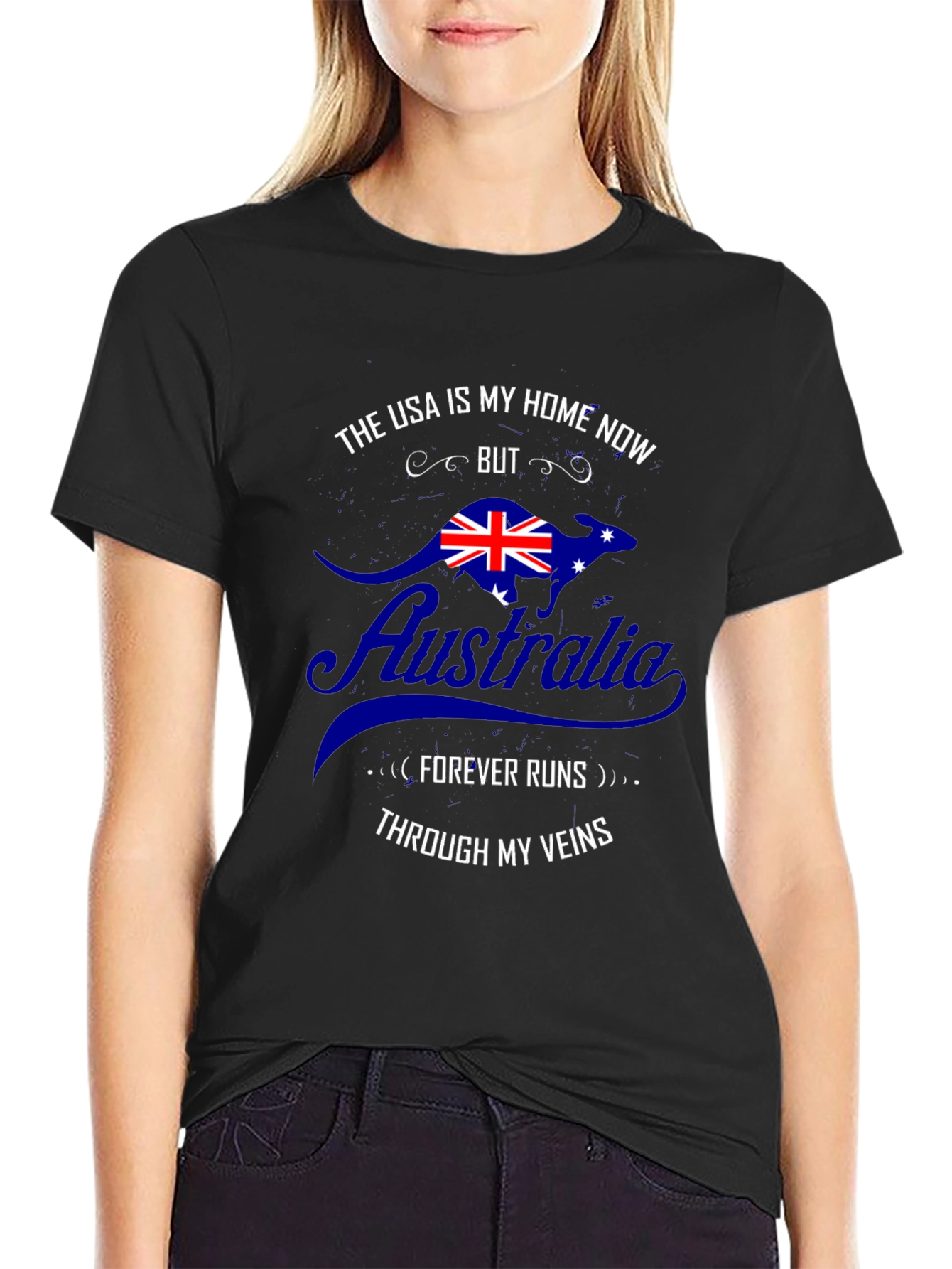Australia Pride T-Shirt: USA Home Aussie Roots