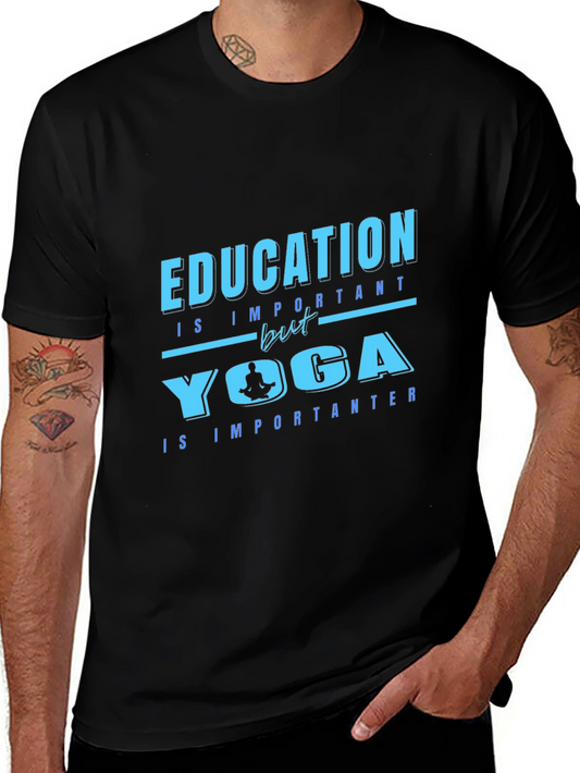 Yoga Lovers T-Shirt: Education vs Yoga Tee