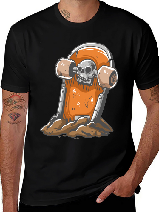 Skateboard Skull T-Shirt - Ride or Die Style