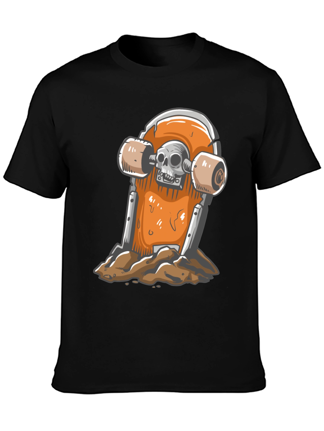 Skateboard Skull T-Shirt - Ride or Die Style