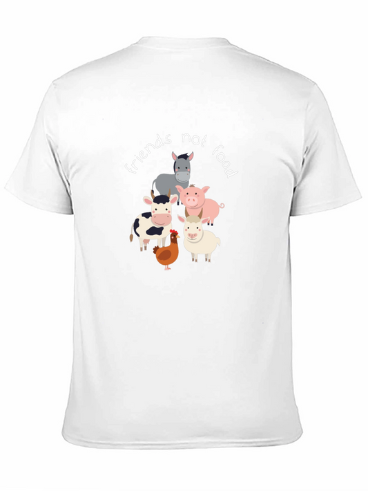 Vegan T-Shirt: Friends Not Food Animal Graphic Tee