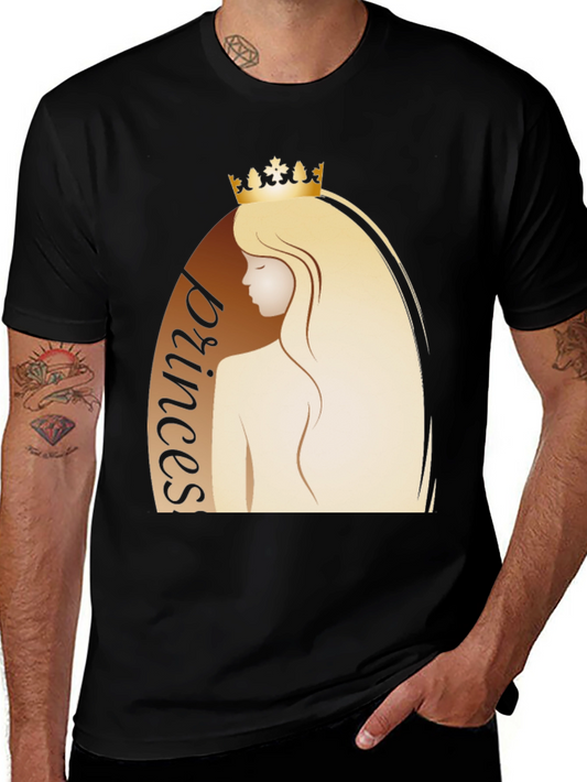 Princess Graphic Tee - Black Cotton T-Shirt