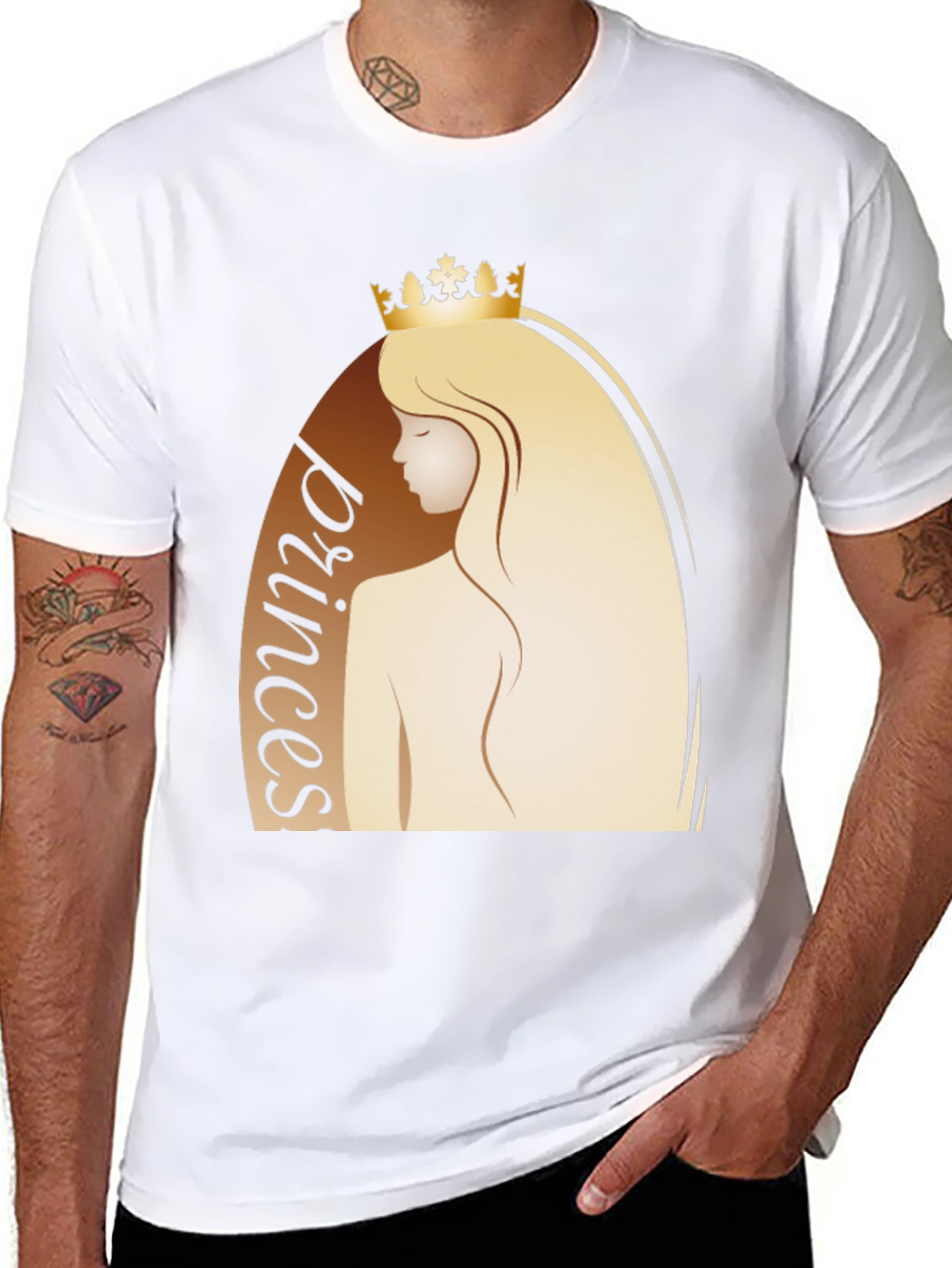 Princess Graphic Tee - Black Cotton T-Shirt