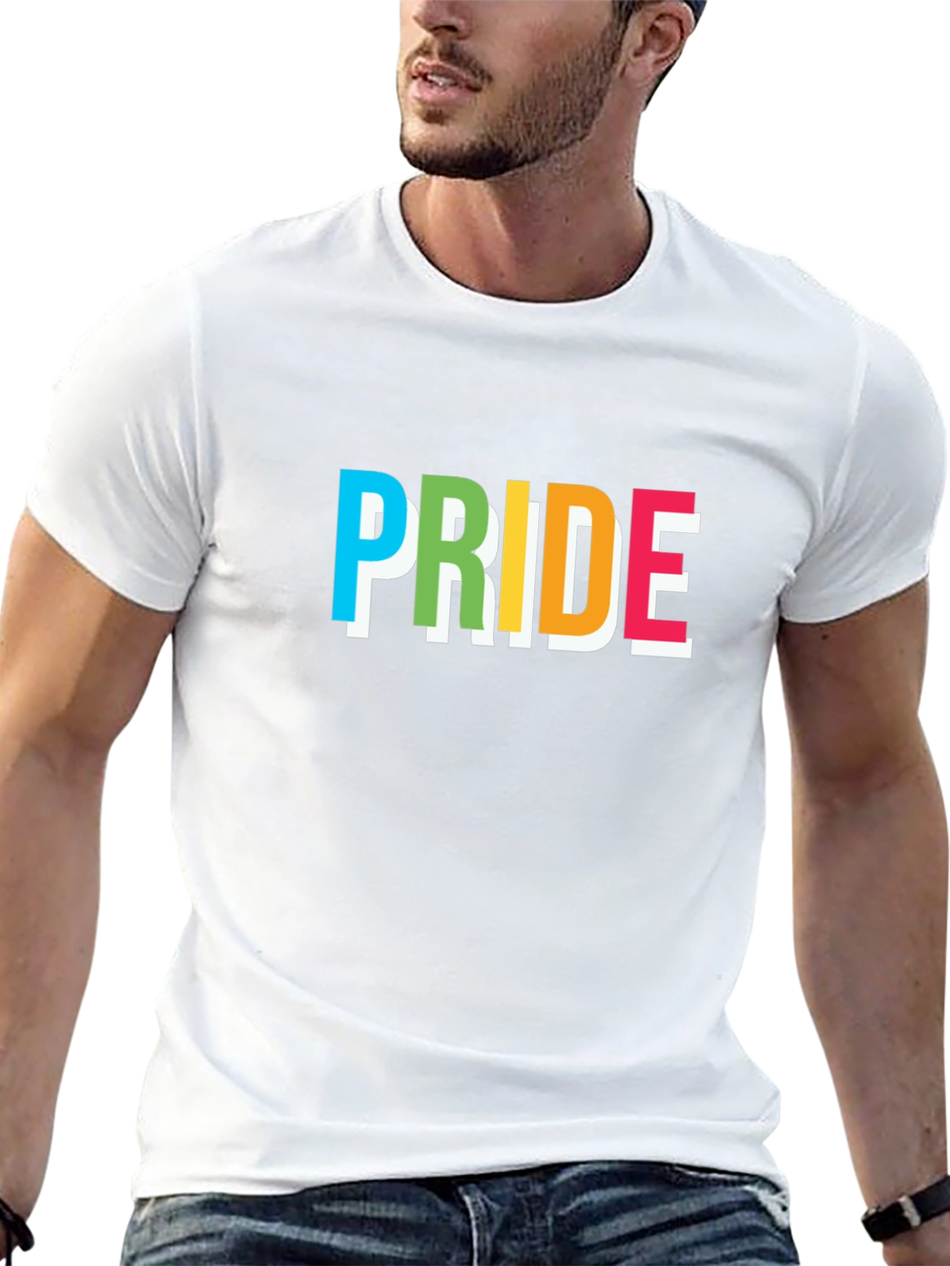 Pride Graphic Tee - Rainbow Lettering