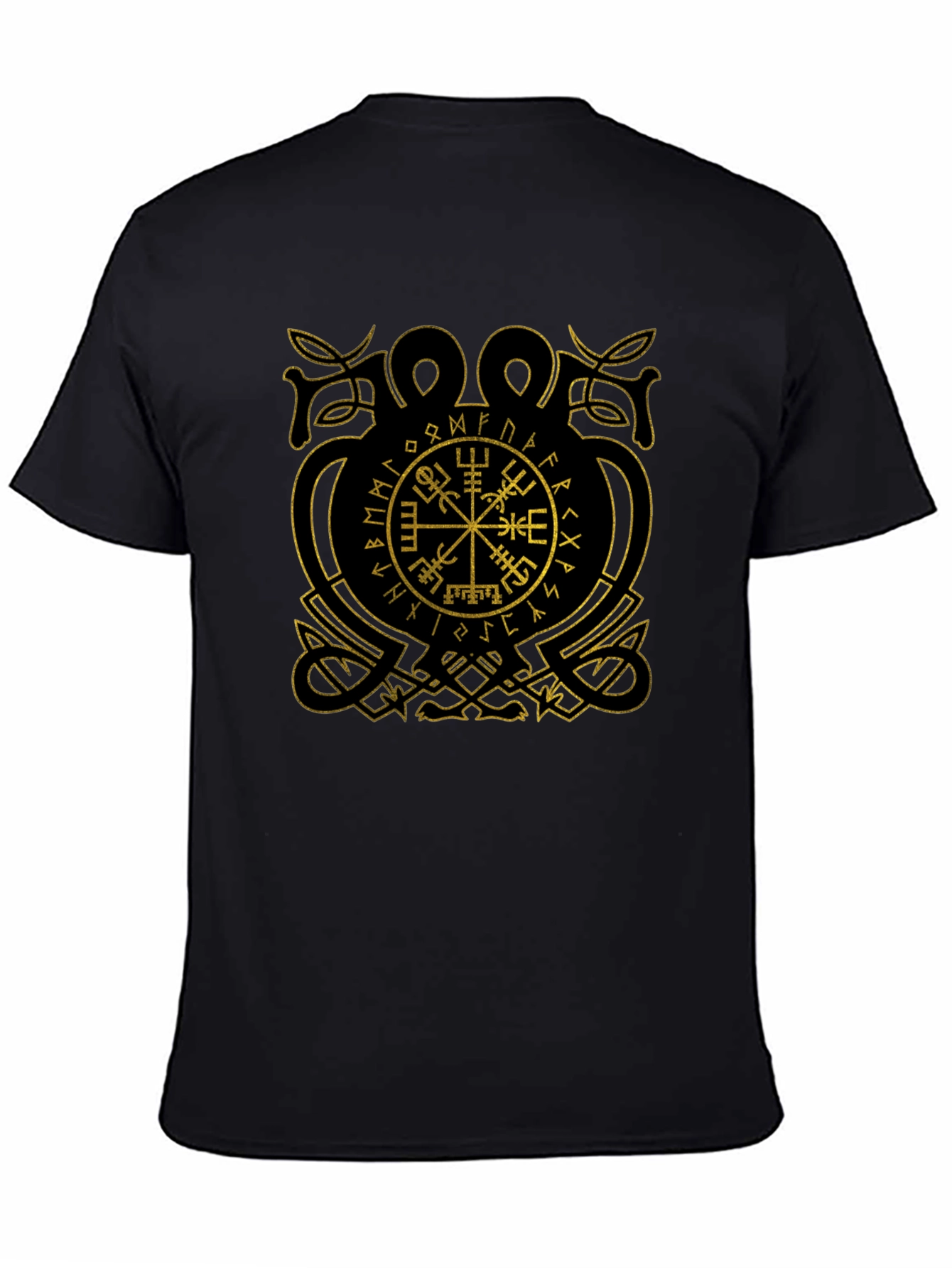 Viking Compass Vegvisir Black T-Shirt