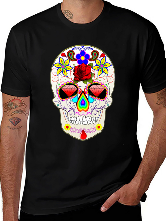 Sugar Skull T-Shirt - Day of the Dead Inspired Graphic Tee