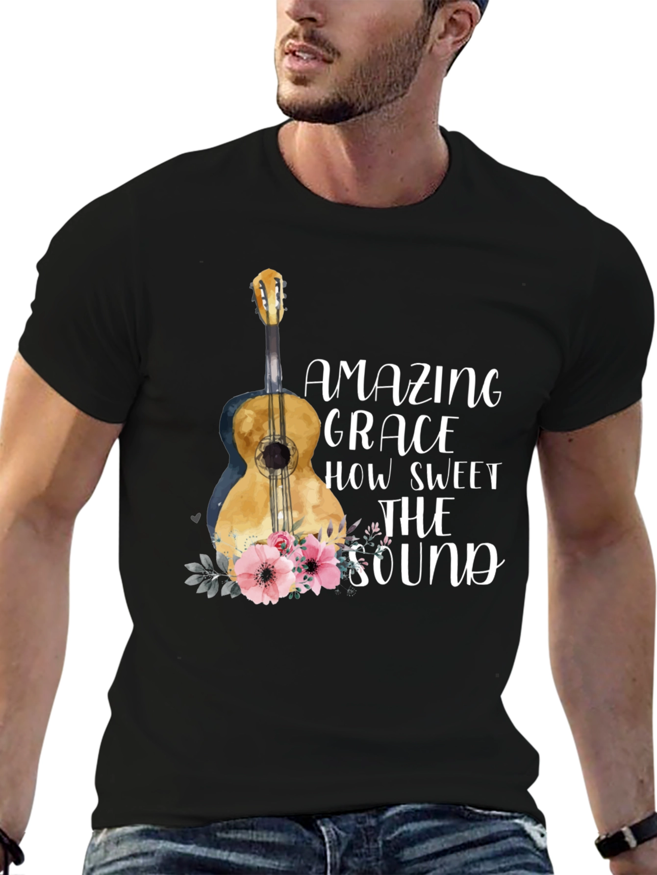 Amazing Grace Guitar Graphic Tee - Unisex