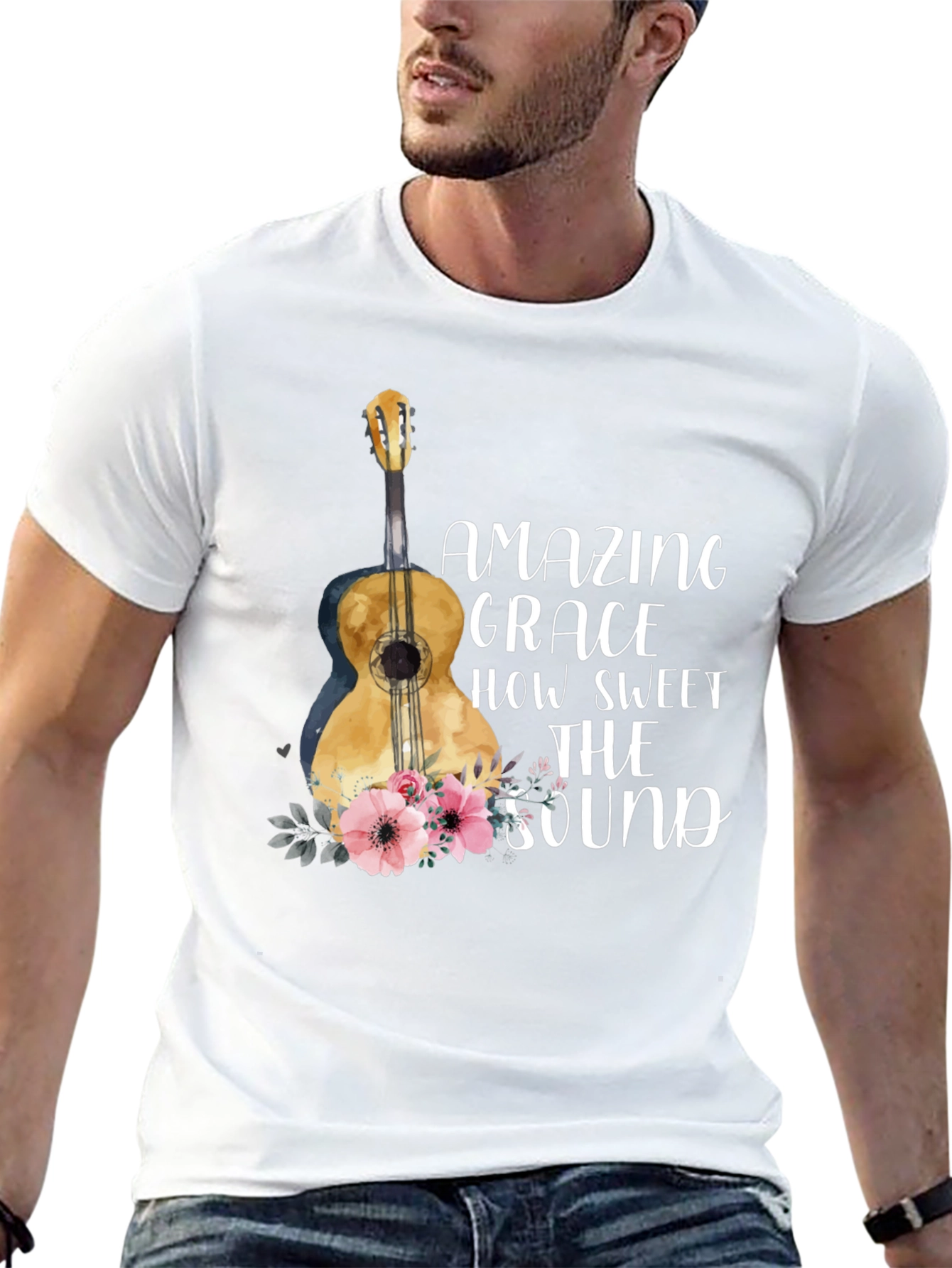 Amazing Grace Guitar Graphic Tee - Unisex