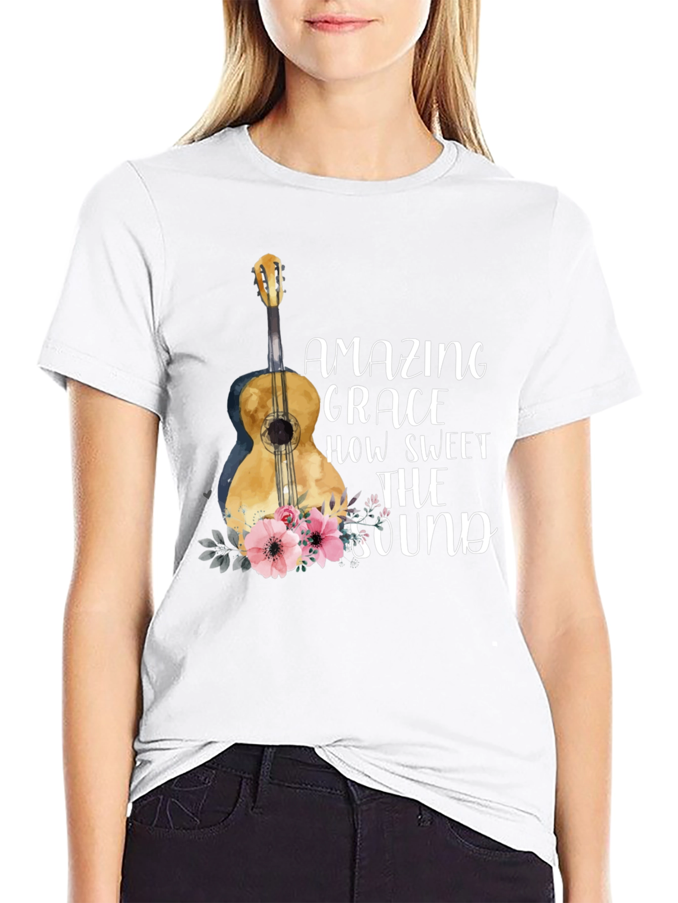Amazing Grace Guitar Graphic Tee - Unisex