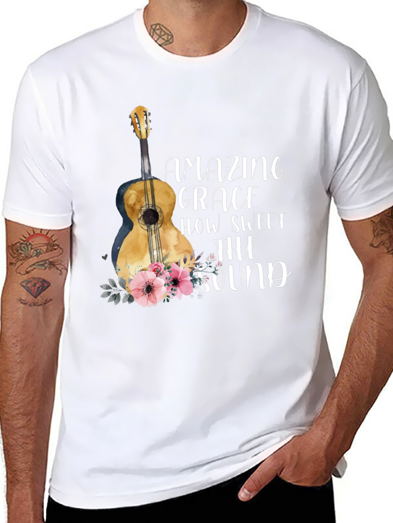 Amazing Grace Guitar Graphic Tee - Unisex