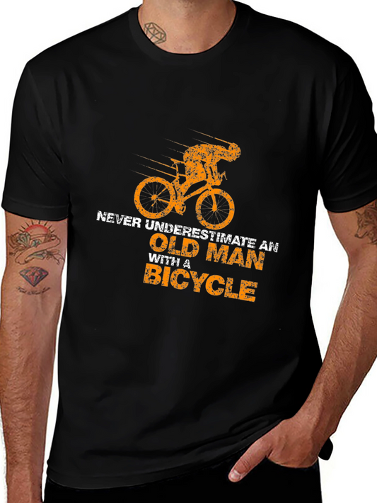 Old Man Bicycle T-Shirt - Funny Cycling Tee